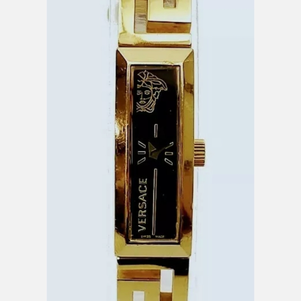 Auth Versace Watch Ref.RSQ Gold Plated